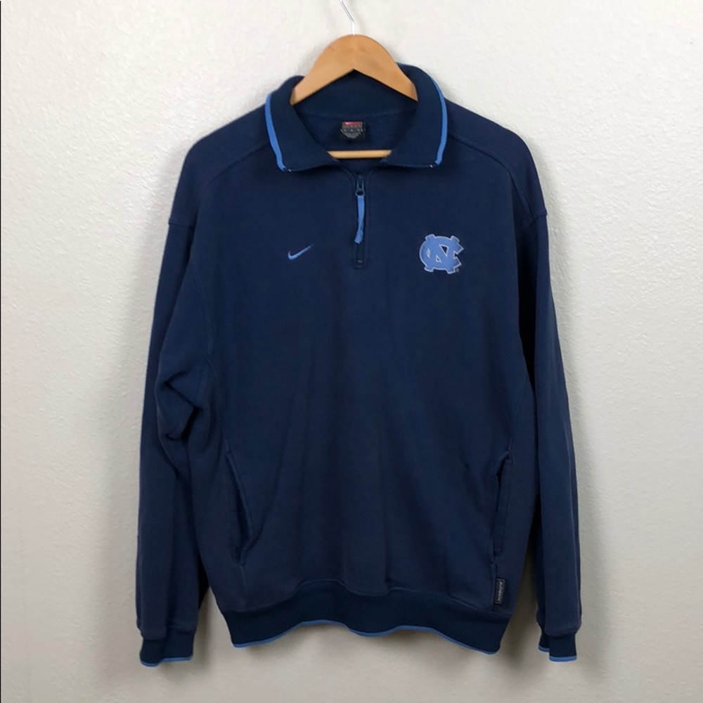 Nike Team Apparel UNC Quater-Zip Pullover Sweater